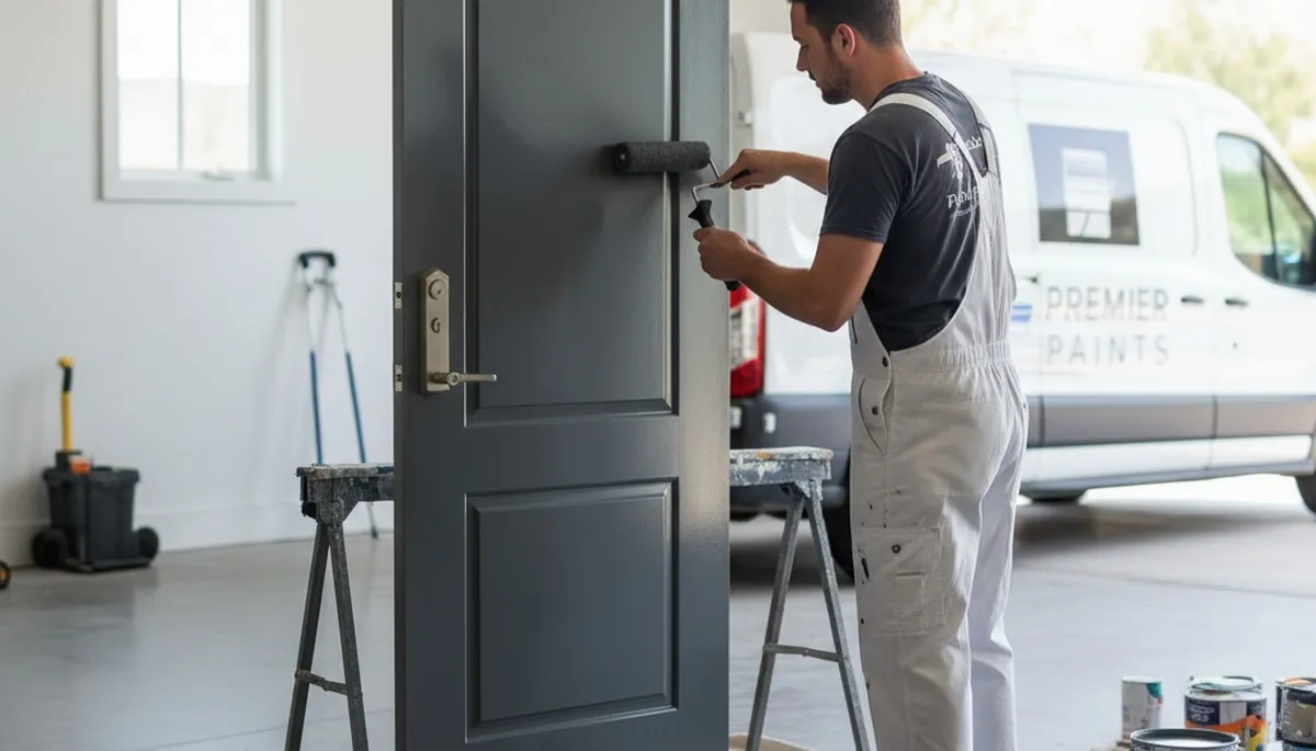 Professional door painting in Clearwater, FL with durable coastal finish by expert painters