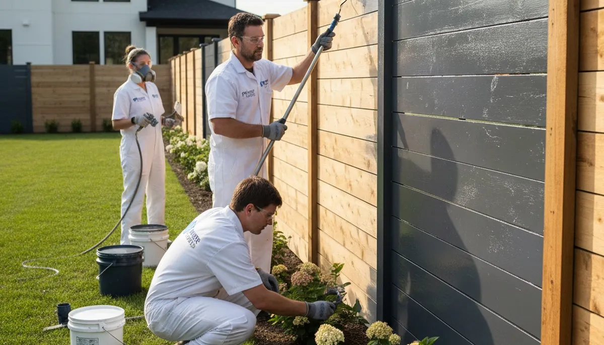 Professional fence painting in Clearwater FL with durable coastal finishes for sun and salt protection
