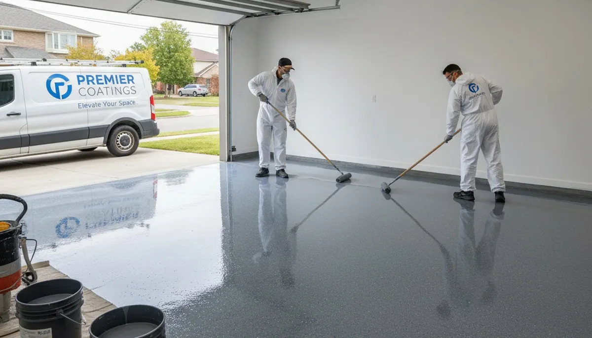 Professional garage floor epoxy coating in Clearwater FL by local painting experts